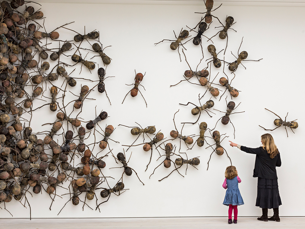 Artist Rafael Gomezbarross 440 fibreglass ants, each 90cm long, take over part of the Saatchi Galle