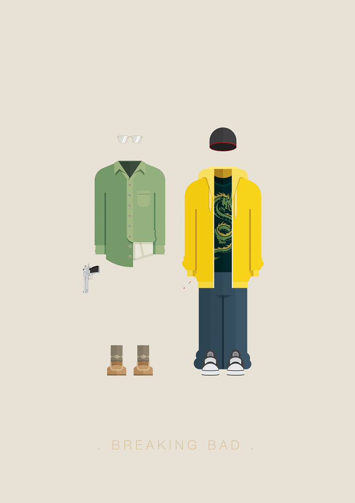 Minimalist Movie Posters Defined by Character Outfits | Lost in Internet